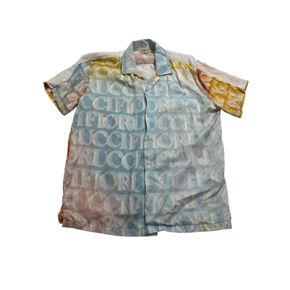 Fiorucci Monogram Bowling Shirt in Orange